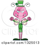 Poster, Art Print Of Cartoon Mad Pink St Patricks Day Butterfly