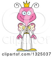 Poster, Art Print Of Cartoon Happy Pink Butterfly Princess
