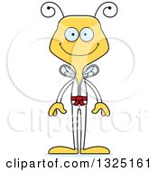 Clipart Of A Cartoon Happy Karate Bee Royalty Free Vector Illustration