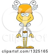 Clipart Of A Cartoon Happy Bee Hermes Royalty Free Vector Illustration