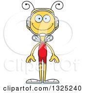 Clipart Of A Cartoon Happy Bee Wrestler Royalty Free Vector Illustration by Cory Thoman
