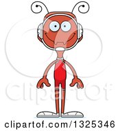 Clipart Of A Cartoon Happy Ant Wrestler Royalty Free Vector Illustration