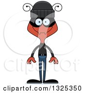 Clipart Of A Cartoon Happy Ant Robber Royalty Free Vector Illustration