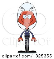 Clipart Of A Cartoon Happy Futuristic Space Ant Royalty Free Vector Illustration