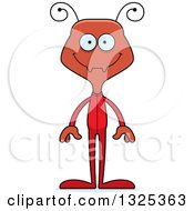 Clipart Of A Cartoon Happy Ant Wearing Pajamas Royalty Free Vector Illustration
