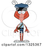 Clipart Of A Cartoon Happy Ant Mailman Royalty Free Vector Illustration