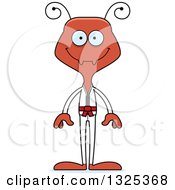 Clipart Of A Cartoon Happy Karate Ant Royalty Free Vector Illustration