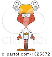 Clipart Of A Cartoon Happy Ant Hermes Royalty Free Vector Illustration