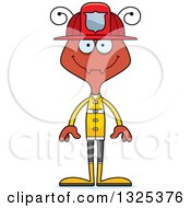 Poster, Art Print Of Cartoon Happy Ant Firefighter
