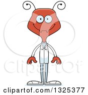 Clipart Of A Cartoon Happy Ant Doctor Royalty Free Vector Illustration