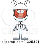 Clipart Of A Cartoon Happy Ant Astronaut Royalty Free Vector Illustration