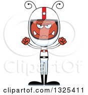 Clipart Of A Cartoon Mad Ant Race Car Driver Royalty Free Vector Illustration