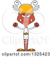 Clipart Of A Cartoon Mad Ant Hermes Royalty Free Vector Illustration