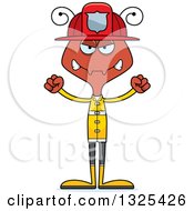 Poster, Art Print Of Cartoon Mad Ant Firefighter