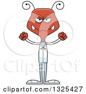 Clipart Of A Cartoon Mad Ant Doctor Royalty Free Vector Illustration