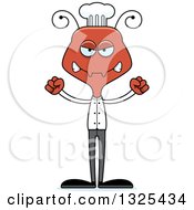 Clipart Of A Cartoon Mad Ant Chef Royalty Free Vector Illustration