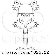 Lineart Clipart Of A Cartoon Black And White Mad Ant Hermes Royalty Free Outline Vector Illustration