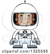 Clipart Of A Cartoon Happy Bigfoot Astronaut Royalty Free Vector Illustration