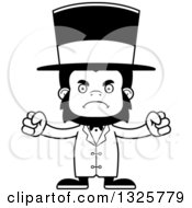 Lineart Clipart Of A Cartoon Black And White Mad Gorilla Circus Ringmaster Royalty Free Outline Vector Illustration