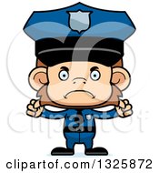 Poster, Art Print Of Cartoon Mad Monkey Police Officer