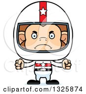 Clipart Of A Cartoon Mad Monkey Race Car Driver Royalty Free Vector Illustration