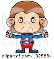 Poster, Art Print Of Cartoon Mad Monkey Super Hero