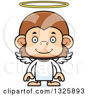 Poster, Art Print Of Cartoon Happy Monkey Angel