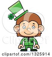 Poster, Art Print Of Cartoon Happy St Patricks Day Monkey