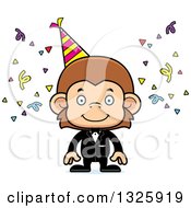 Poster, Art Print Of Cartoon Happy Party Monkey