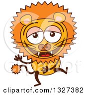 Poster, Art Print Of Cartoon Male Lion Laughing