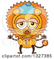 Poster, Art Print Of Cartoon Sick Male Lion