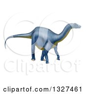 Poster, Art Print Of 3d Blue Diplodocus Dinosaur