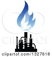 Poster, Art Print Of Black And Blue Natural Gas And Flame Design 12