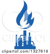 Poster, Art Print Of Blue Natural Gas And Flame Design 11