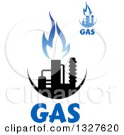 Poster, Art Print Of Black And Blue Natural Gas And Flame Designs With Text 12