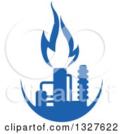 Poster, Art Print Of Blue Natural Gas And Flame Design 12