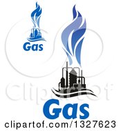 Poster, Art Print Of Black And Blue Natural Gas And Flame Designs With Text 13