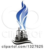 Poster, Art Print Of Black And Blue Natural Gas And Flame Design 14
