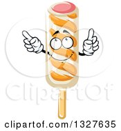 Clipart Of A Cartoon Ice Cream Stick Popsicle Character Royalty Free Vector Illustration