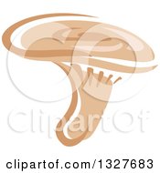 Clipart Of A Cartoon Saffron Milk Cap Or Red Pine Mushroom Royalty Free Vector Illustration