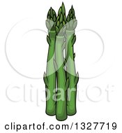 Poster, Art Print Of Cartoon Asparagus Stalks