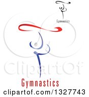 Clipart Of Ribbon Dancers In Action With Text 2 Royalty Free Vector Illustration