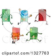 Clipart Of Cartoon Credit Card Characters Royalty Free Vector Illustration