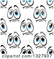 Poster, Art Print Of Seamless Background Pattern Of Sad Faces