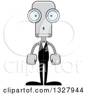 Poster, Art Print Of Cartoon Skinny Surprised Robot Groom