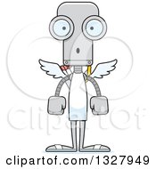 Poster, Art Print Of Cartoon Skinny Surprised Robot Cupid