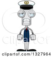 Poster, Art Print Of Cartoon Skinny Sad Robot Captain