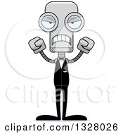Poster, Art Print Of Cartoon Skinny Mad Robot Groom