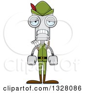 Poster, Art Print Of Cartoon Skinny Sad Robin Hood Robot