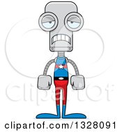 Poster, Art Print Of Cartoon Skinny Sad Super Hero Robot